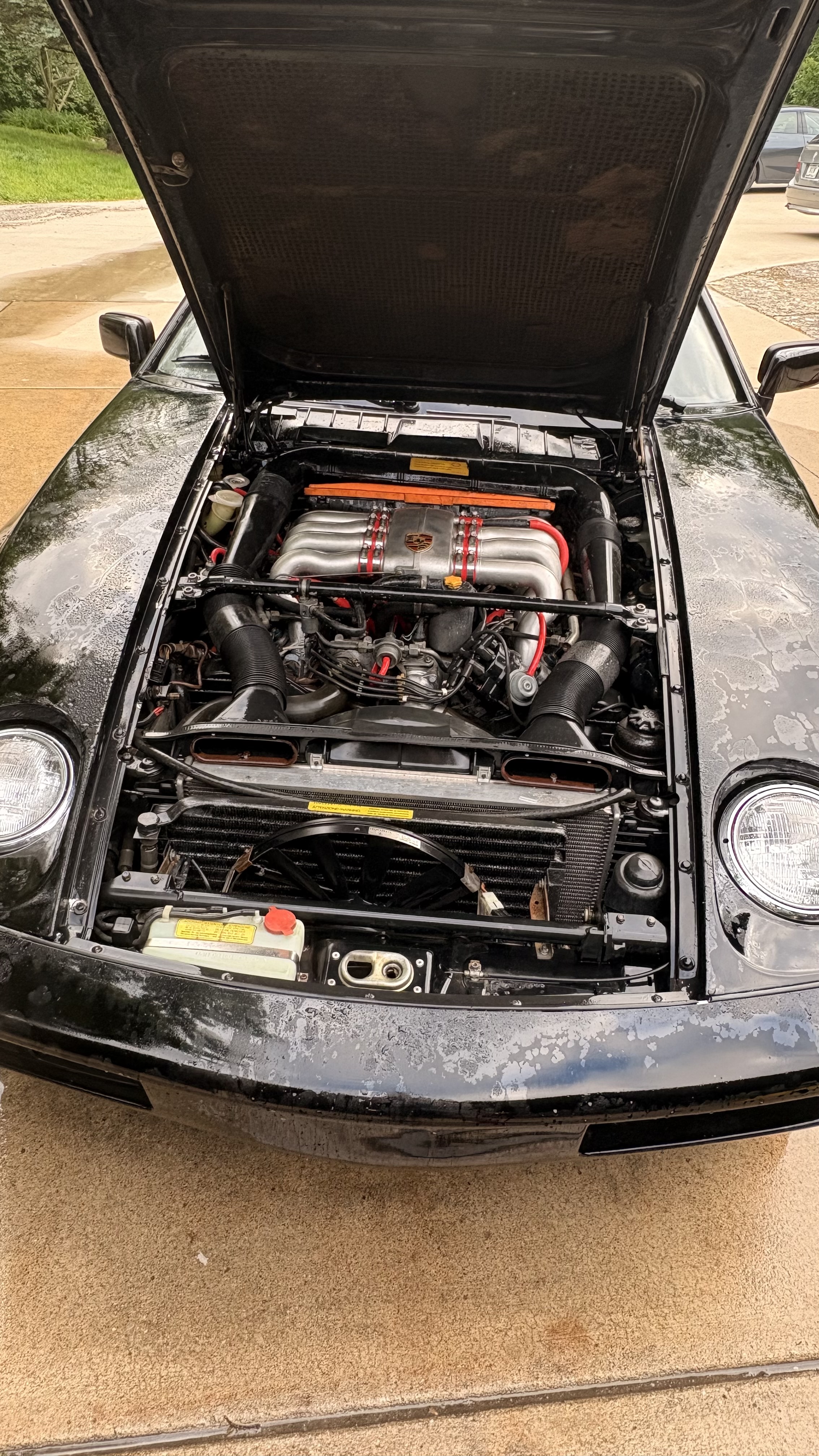 Engine bay after cleaning