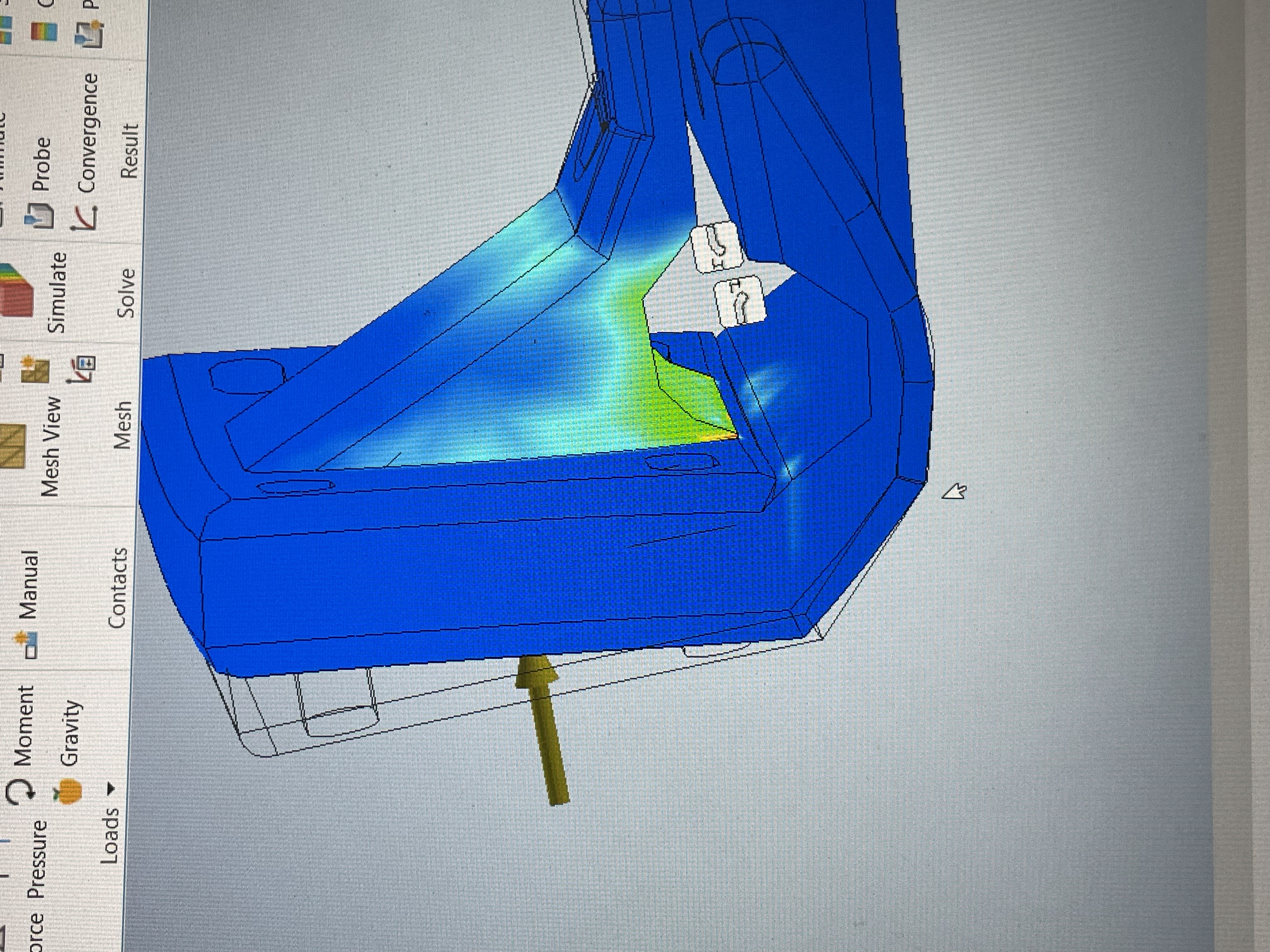 FEA analysis of PAHT-CF/Kevlar part